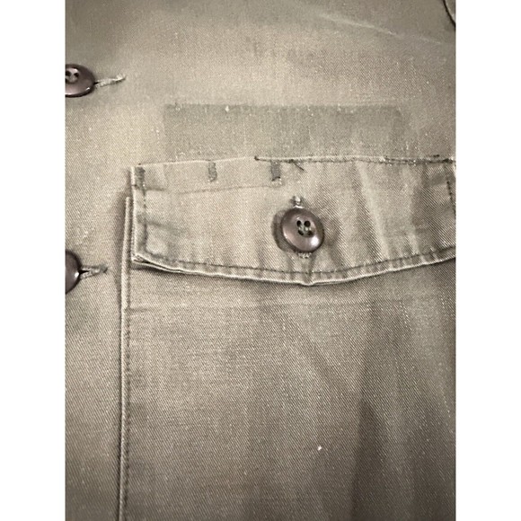 US Army Field Jacket Size Small  Green 1970s Military Olive Faded - Picture 9 of 13